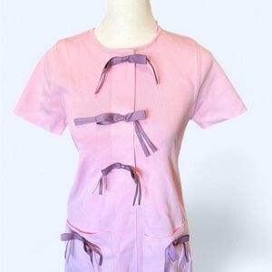 Zara Pink Top with Purple Accents